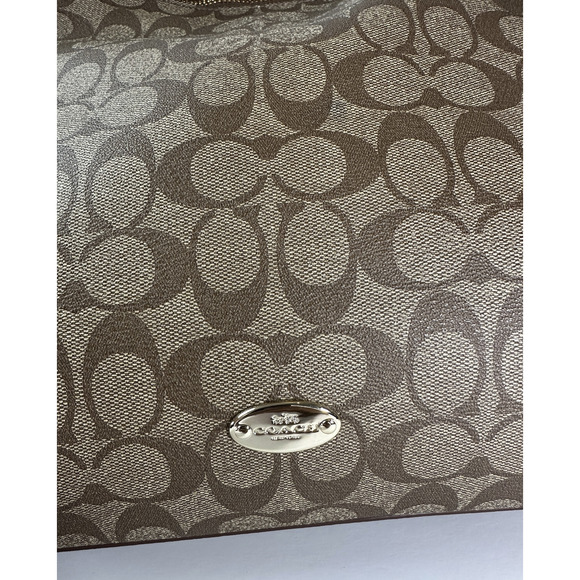 Coach Celeste Convertible Hobo Monogram Signature Coated Canvas Brn Shoulder Bag - Picture 3 of 16
